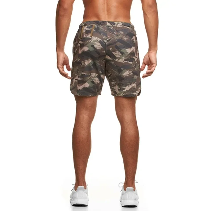 

Camouflage Running Quick dry Shorts Mens Gym Fitness Sports Bermuda Jogging Training Short Pants Summer Male Beach Sweatpants