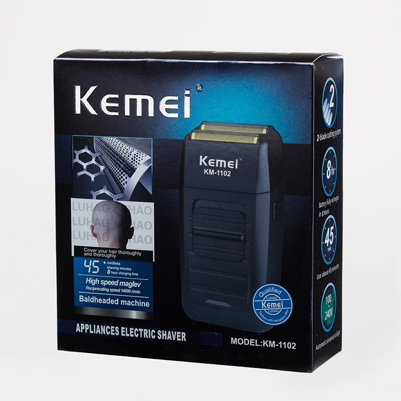 Kemei Бритва для мужчин с двойным лезвием Сабельная бороды уход за лицом