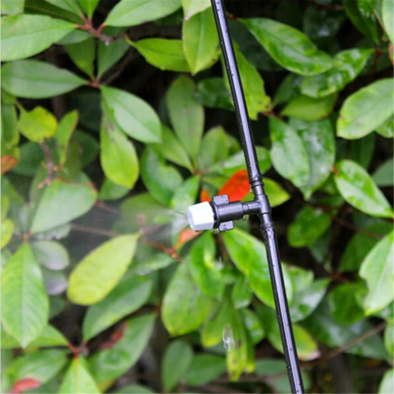 Water Mist Cooling System Fog Nozzle Outdoor Garden Terrace Greenhouse Plant Spray Hose Watering Kit | Дом и сад