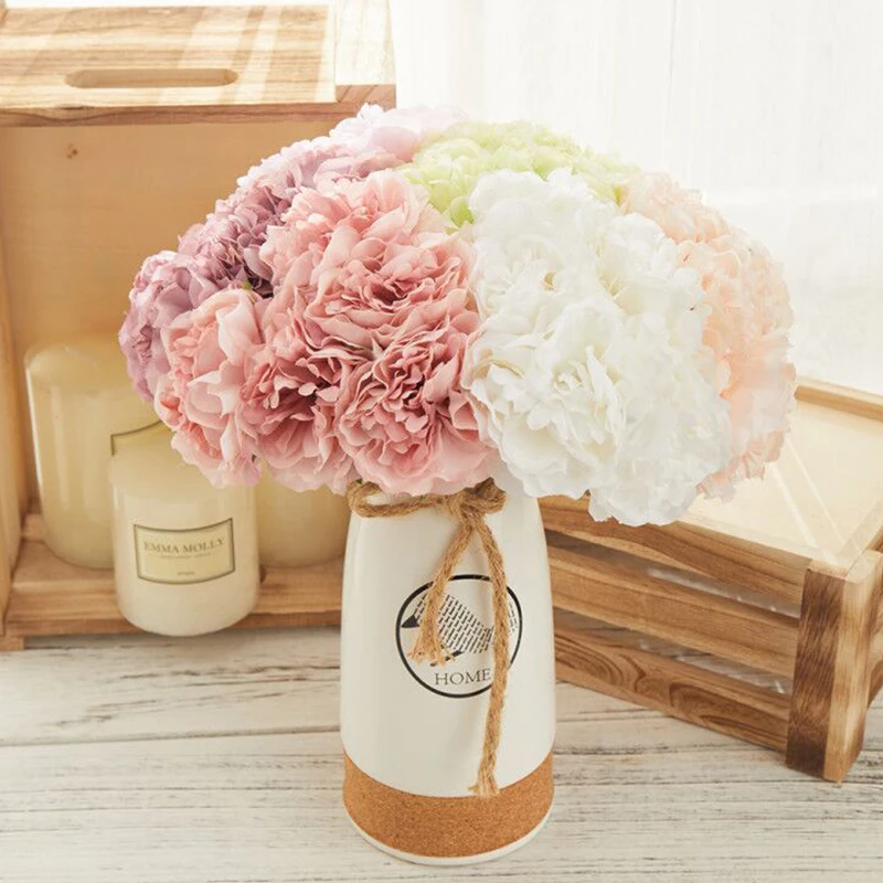 1 шт. шелковые белые свадебные пионы искусственные цветы украшение для дома