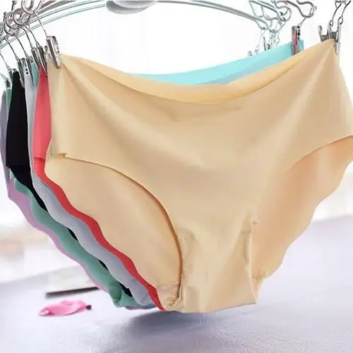 

Womens Seamless Invisible Lingerie Briefs Soft Cotton Spandex Underwear Panties