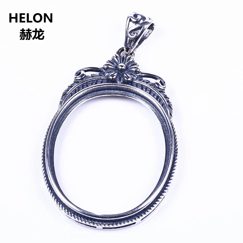 

Женский винтажный кулон из серебра 925 пробы, с овальным кабошоном, 22x26 мм