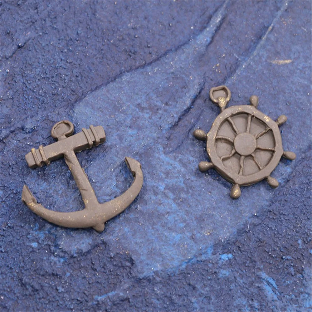 Якорь руля помадка торт Силиконовая форма Шоколадные конфеты формы печенье