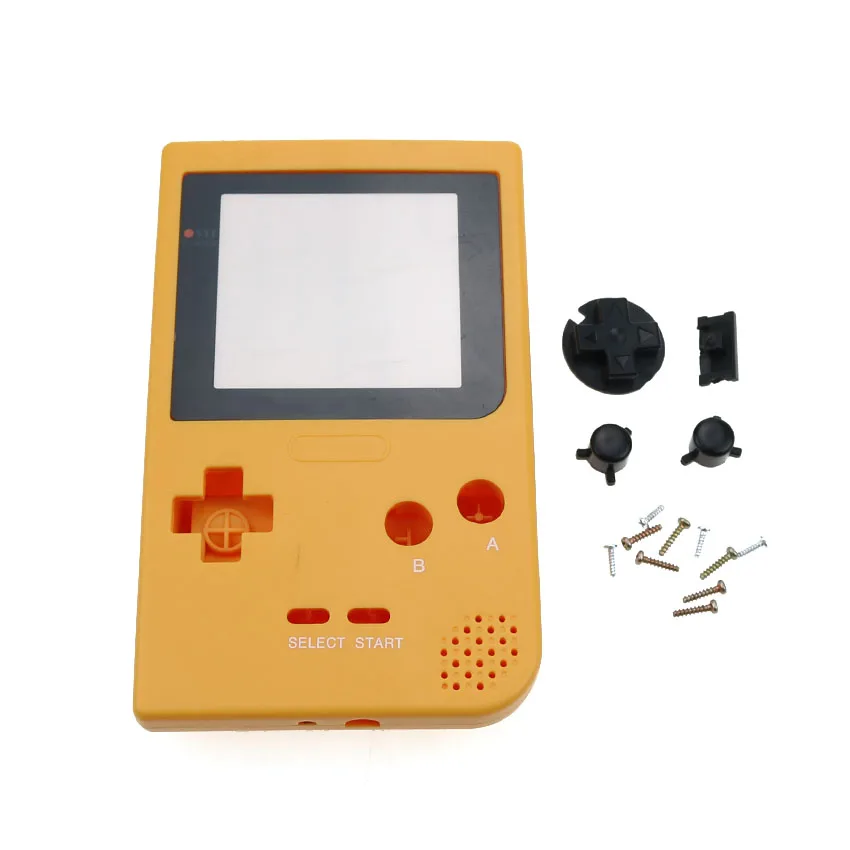 Cltgxdd полный Чехол Крышка для корпуса оболочка для Gameboy Карманная игровая консоль для GBP игровой машины корпус с кнопками комплект - Цвет: P Yellow