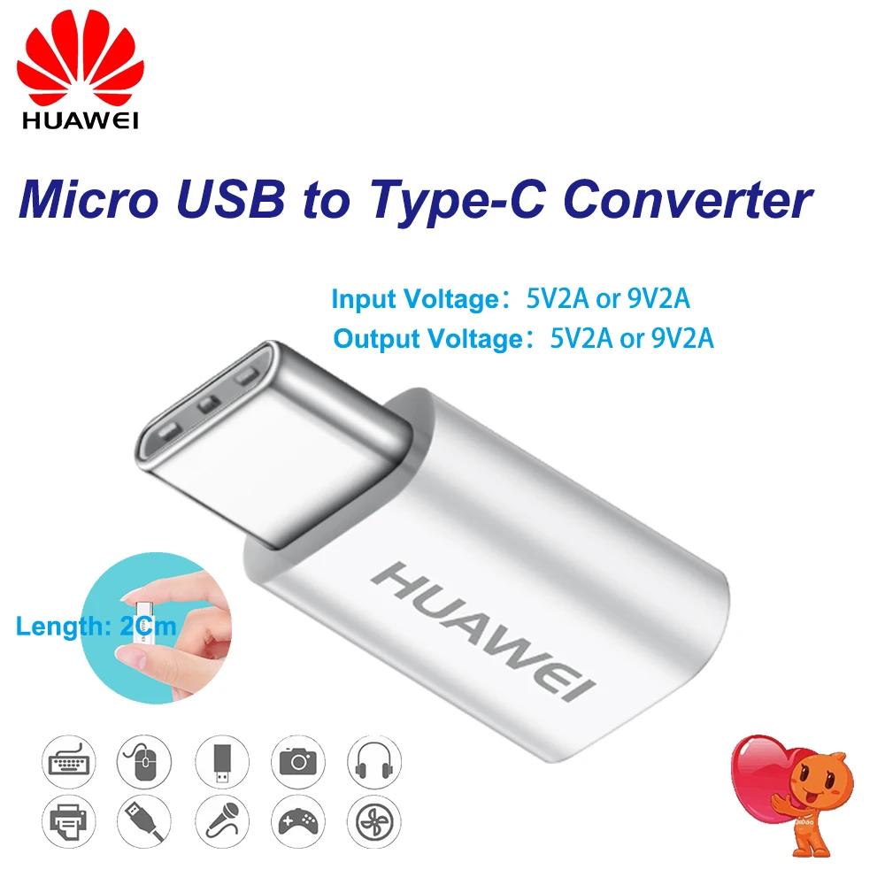 Переходник с Micro USB на Type C для HUAWEI адаптер кабеля Type-c быстрое - Цена: 448.12