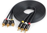 3 rca cableduble 3rca composite video audio av av y splitter cable compatible with set top boxspeakeramplifierdvd player