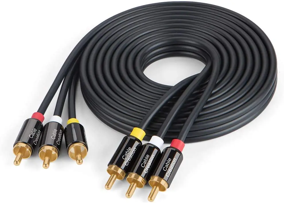 3 RCA кабеля Duble 3RCA композитный видео аудио A/V AV Y образный сплиттер кабель
