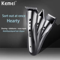 electric shaver kemei km 1407 shaver hair clipper nose hair trimmer three in one haircut set kemei household appliances clippers