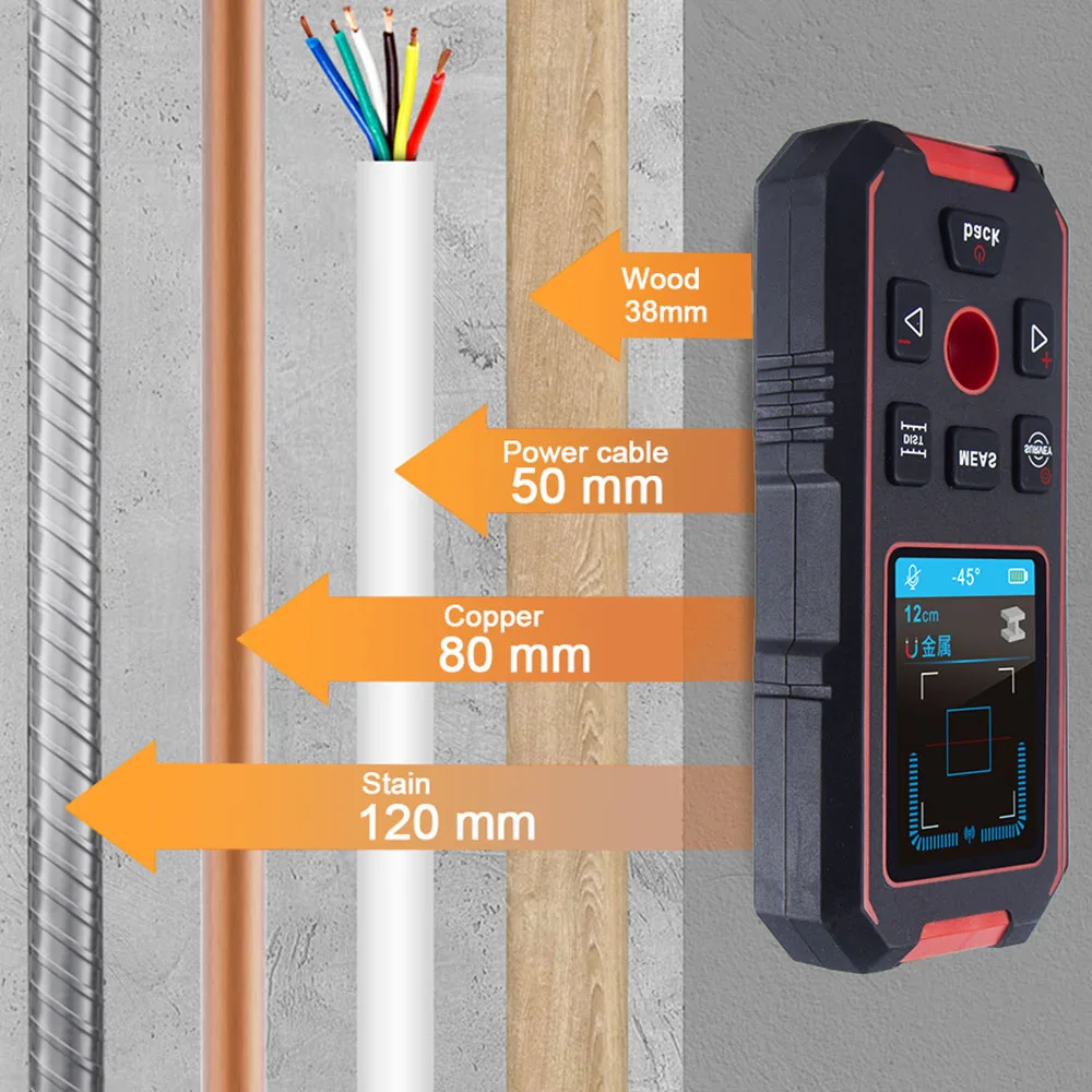 noyafa nf 518s metal detector wiring laserdistance meter rangefinder wall scanner wire cable metal stud wood finder digital tape free global shipping