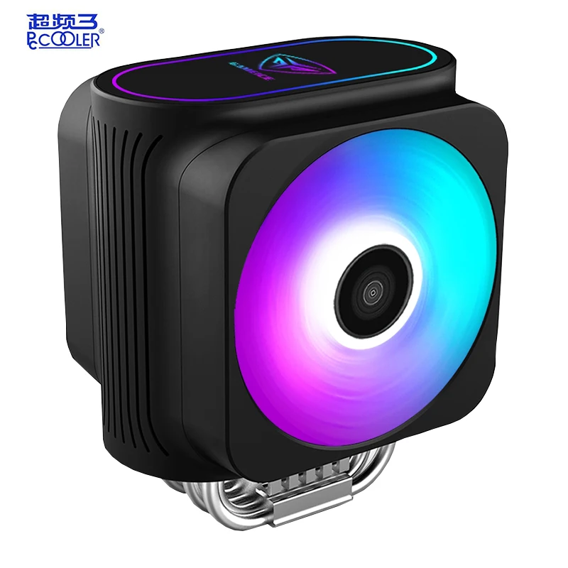Pccooler компьютер Процессор воздушный охладитель rgb 120 мм PWM бесшумный вентилятор