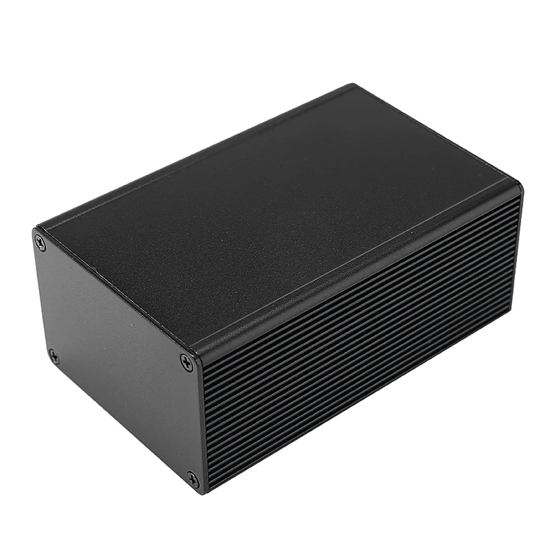 Коробка для электронных инструментов корпус из черного алюминия 100x66x43 мм с