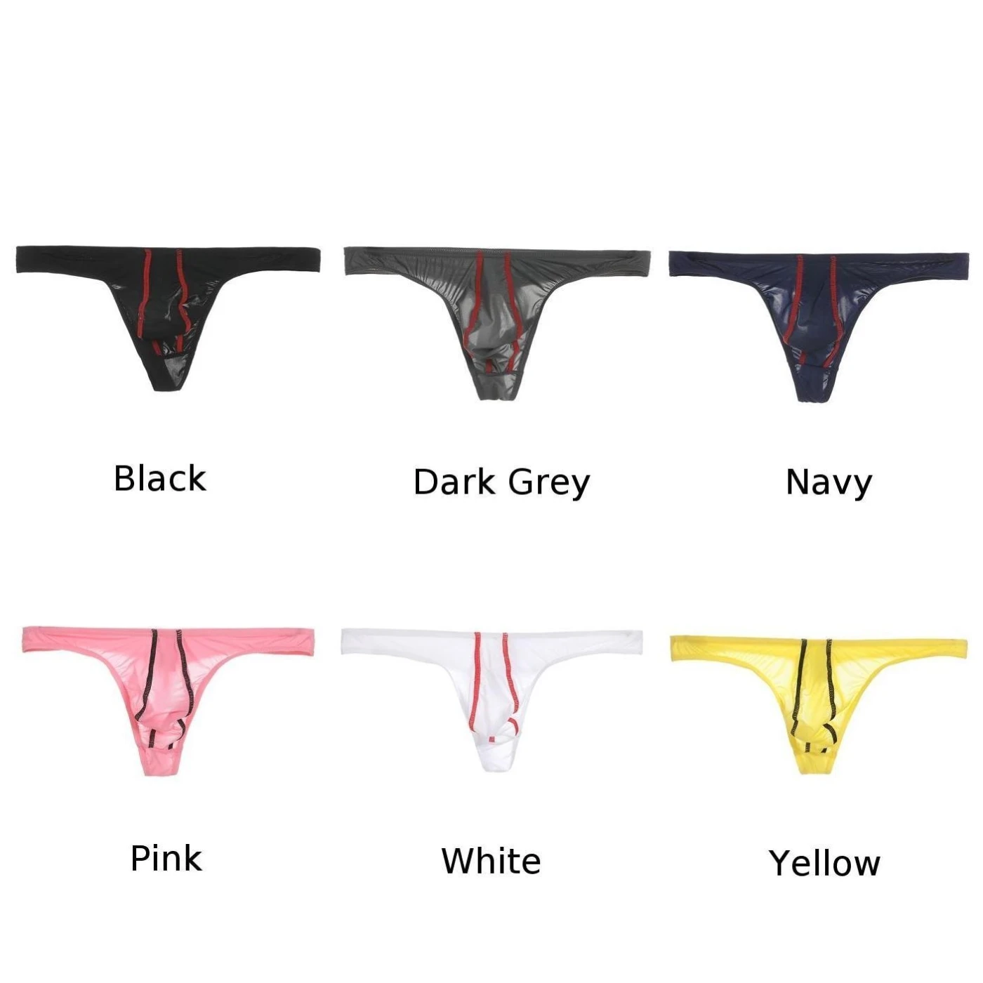 

Men's Briefs Sexy Underwear T-Back G-String Contrast Striped Briefs Low Waist Breathable Tangas Thong Lingerie Male Underpants