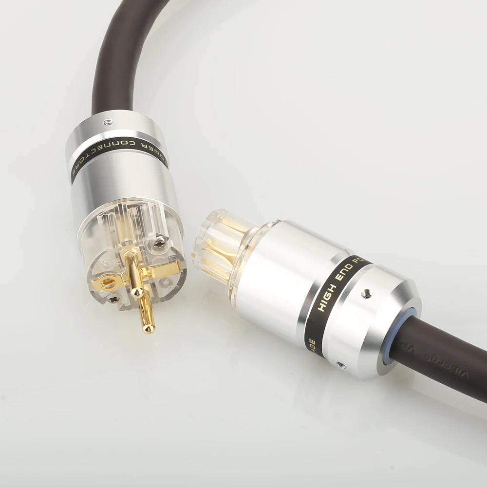 Hifi аудио EU Schuko Разъем питания viporg VP1606 OFC RISR 6 мм квадратный кабель переменного тока