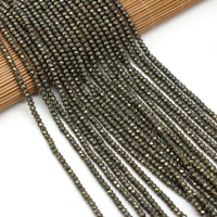 fine natural stone beads small faceted pyrite loose bead for trendy jewelry making necklace bracelet accessories