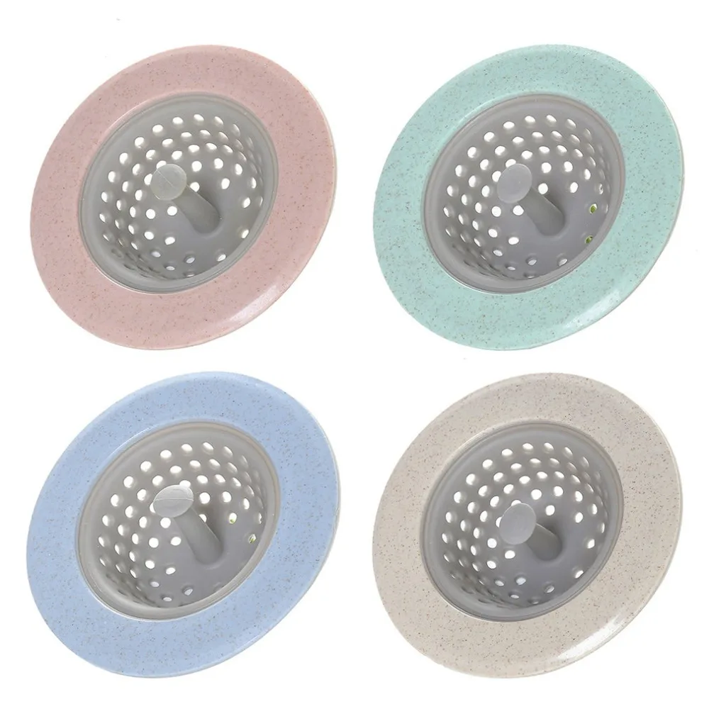 Practical Silicone Home Kitchen Bathroom Round Shape Floor Drain Cover Plug Anti-blocking Water Hair Catcher Filter Strainer |