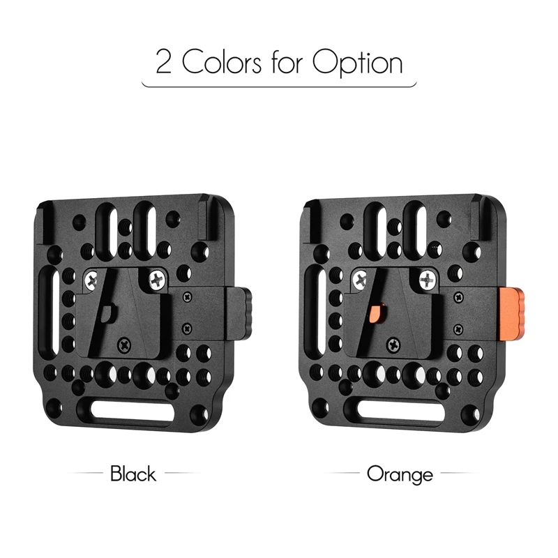 

V-Lock Quick Release Plate Aluminum Alloy 1/4 Inch M3 M4 Countersink 1/4 Inch Thread for V-Mount Battery