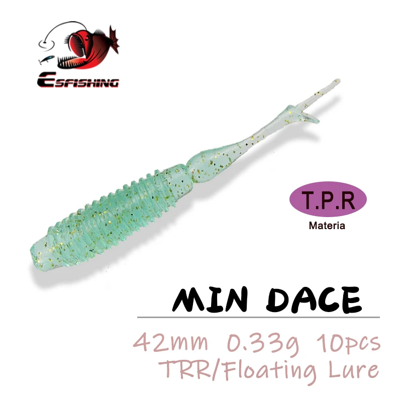 ESFISHING 2020 новая плавающая TPR мин Dace 10 шт 42 мм рыболовная приманка Pesca Экологически