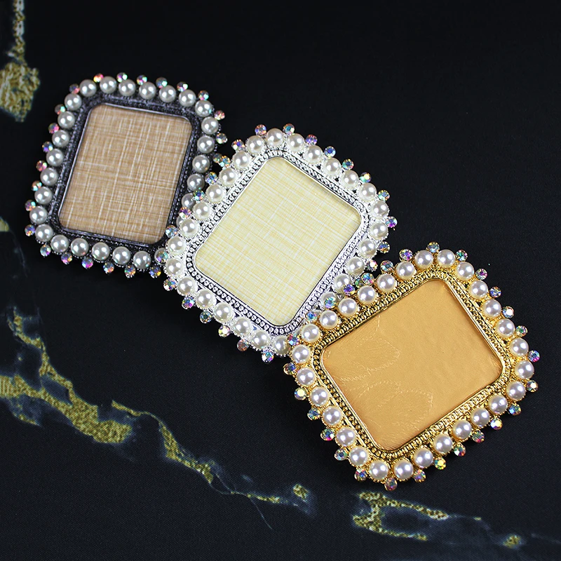 

9 Types 1 Pc Nail Art Display Plate with Pearls & Rhinestones Retro Nail Art work Display Polish Color Acryl Gel Tips Display