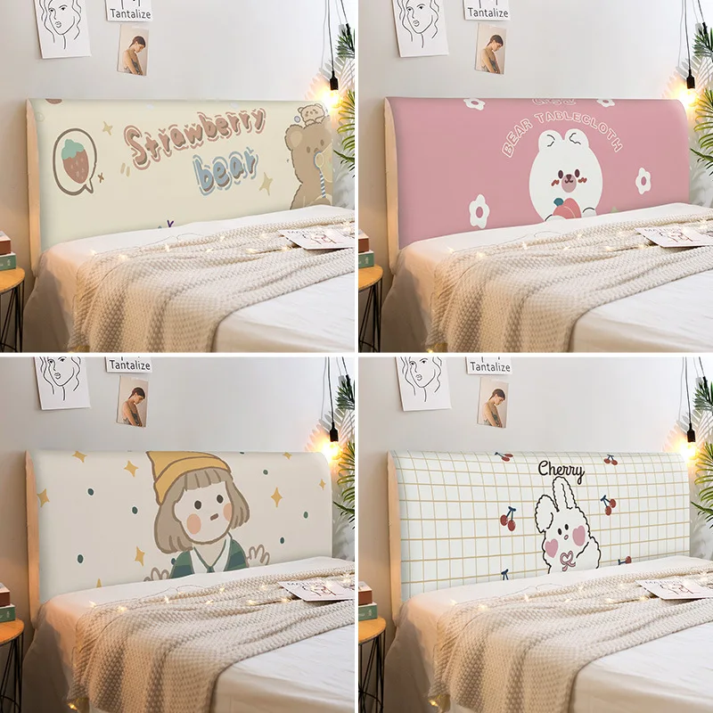 

ins pink naughty rabbit Bedhead Cover all Inclusive dust headboard protect cover bed spreads cute Bedroom Decor for girl/kid