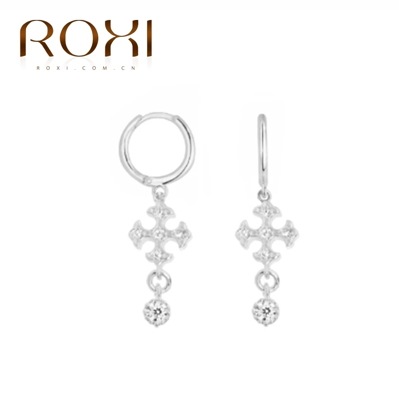 Женские Геометрические серьги-подвески с кристаллами серебро 925 пробы |