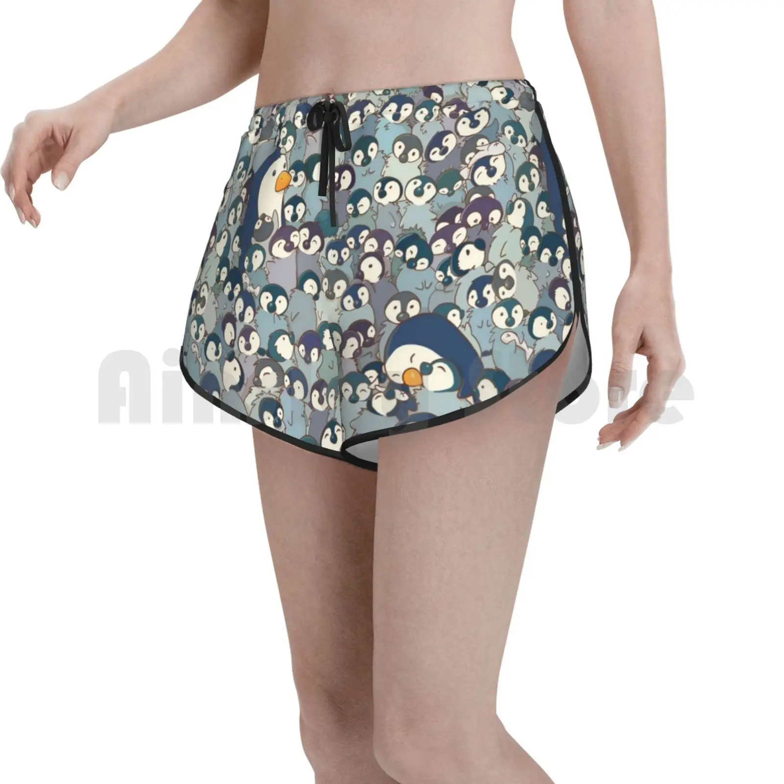 

Шорты детские быстросохнущие для плавания, пляжные короткие с узором пингвинов, малышей, пингвинов, животных, птиц, новорожденных, голубые