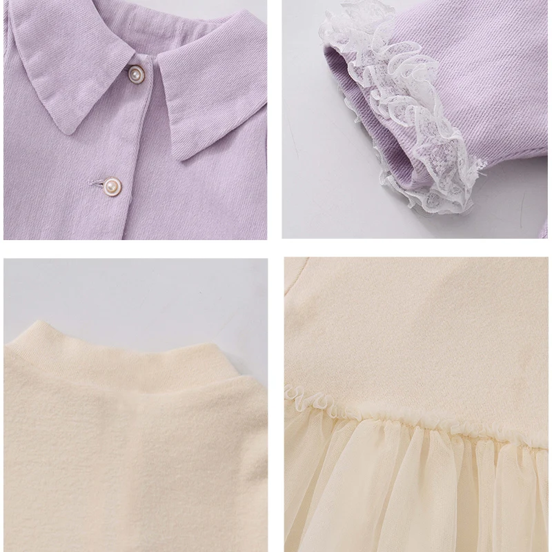 Осенние комплекты одежды для девочек новинка 2021 Детские пальто и платья с