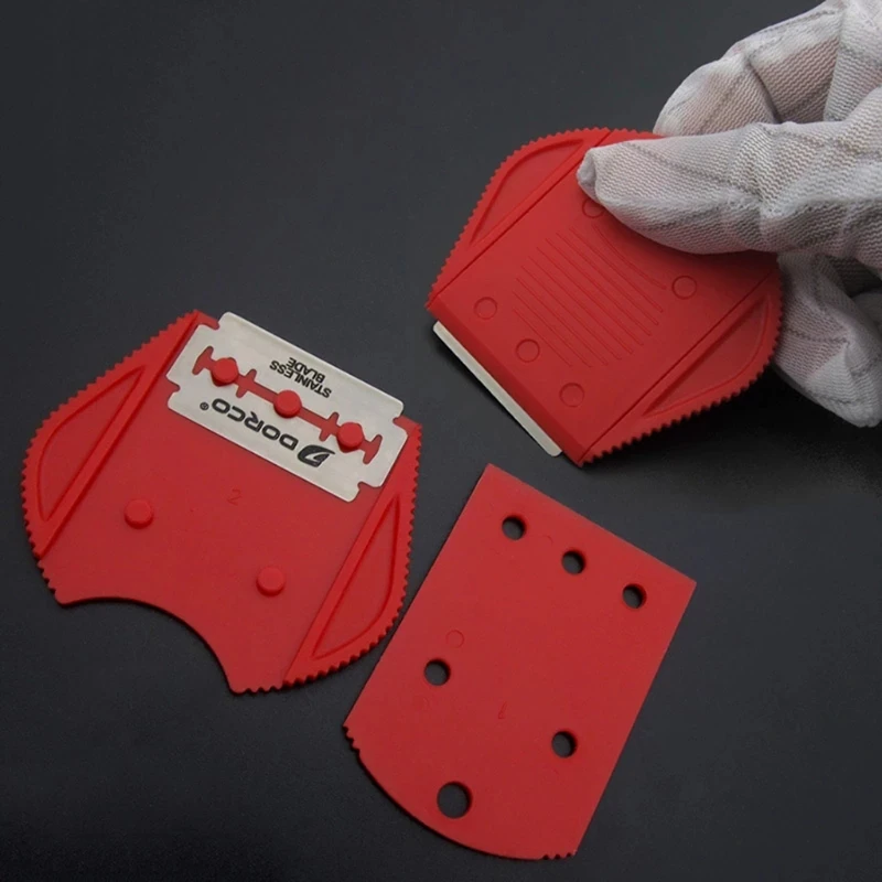 

P8DF Multi-purpose Scraper Set Window Wall Tile Cleaning Tool Ideal Tool for Removing Stickers High Visibility Razor Blade