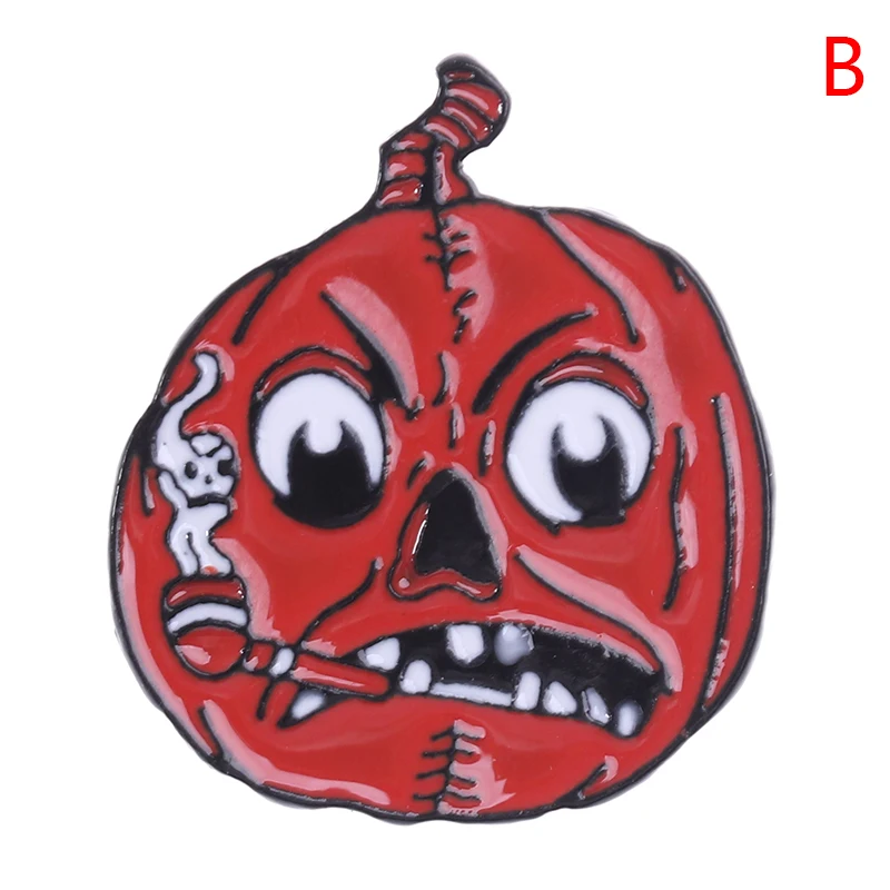 Хэллоуин эмали штырь кофе Луна в виде приведения и тыквы брошь зонтика рюкзак