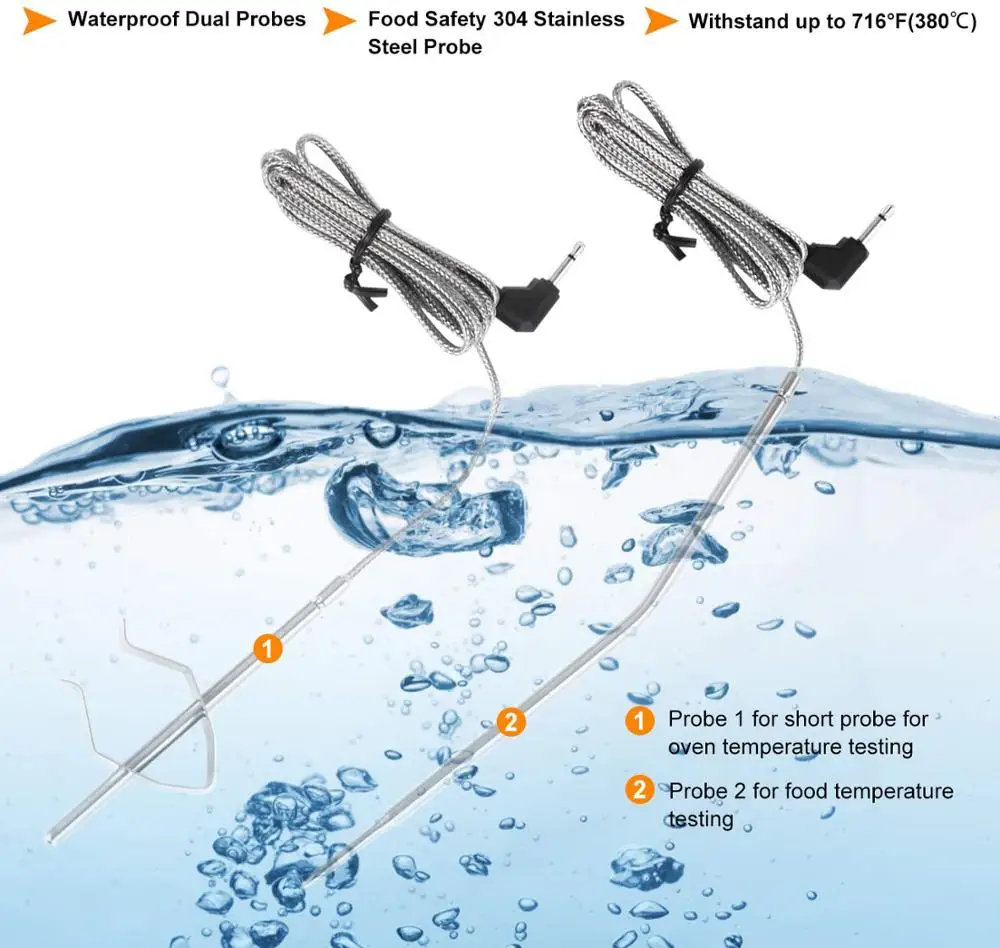 

New Digital Meat Thermometers Wireless Design Kitchen Accessories Cooking Barbecue Tools With Dual Probe Alarm Set Easy Use Tool