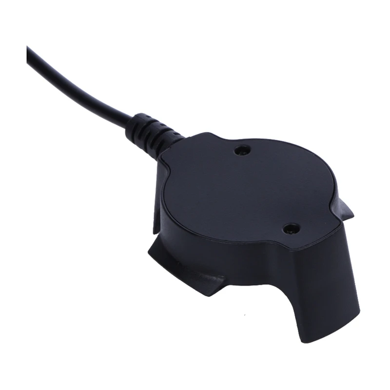 Черное зарядное устройство с USB-кабелем для зарядки и передачи данных 5 В/300 мА