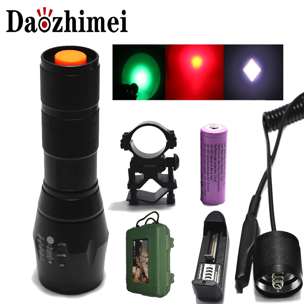 Светодиодный светильник Zoom для охоты зеленый красный Точечный режим вкл./выкл. с