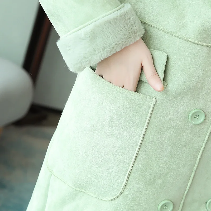 

Lamb Coat Female Winter Fashion Clothes Woman 2020 Korean Cotton Clothing Loose Long Jackets Kobieta Kurtka Chaquetas Para Mujer