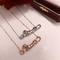 s925 sterling silver fashion simple domineering leopard lady necklace high end trend celebrities net red necklace free freight