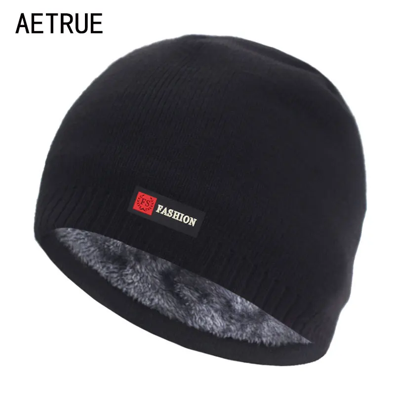 

Skullies Beanies Men Winter Hat Women Knitted Hats For Men Cap Winter Beanie Hat Gorro Thick Warm Brimless Fur Bonnet Men's Cap