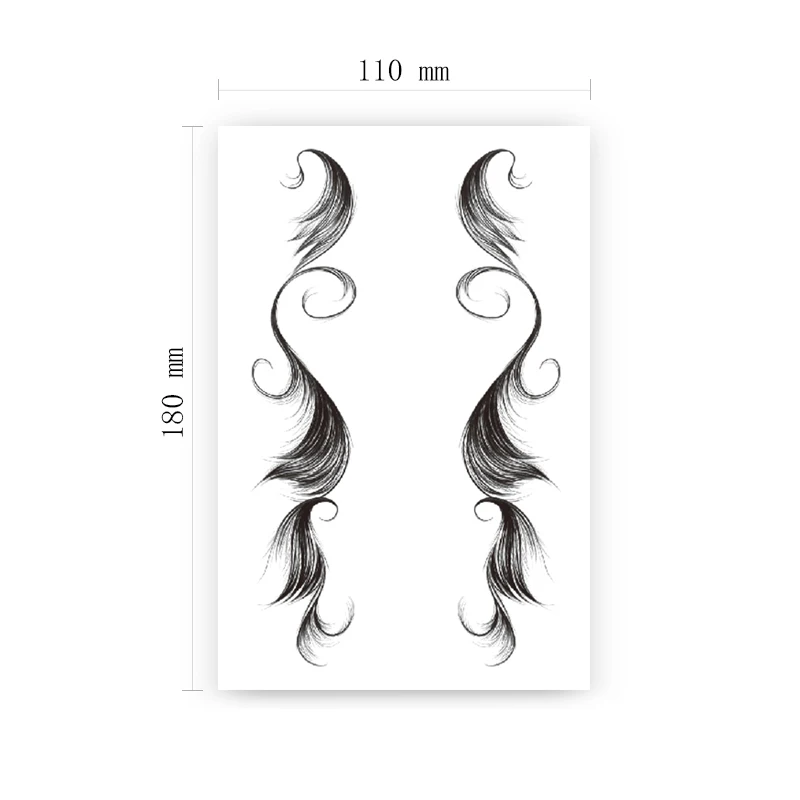 

Hairline Forehead Hair Edges Tattoo Sticker Baby Hair Pony Tail Styles Temporary Tattoos Waterproof Sleek Bangs Posted Tatoos