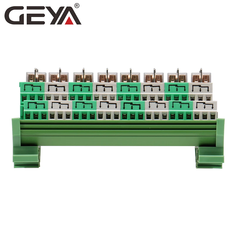 GEYA 2NG2R 8 каналов Omron Реле модуль 2NO 2NC 12V 24V от источника переменного или постоянного