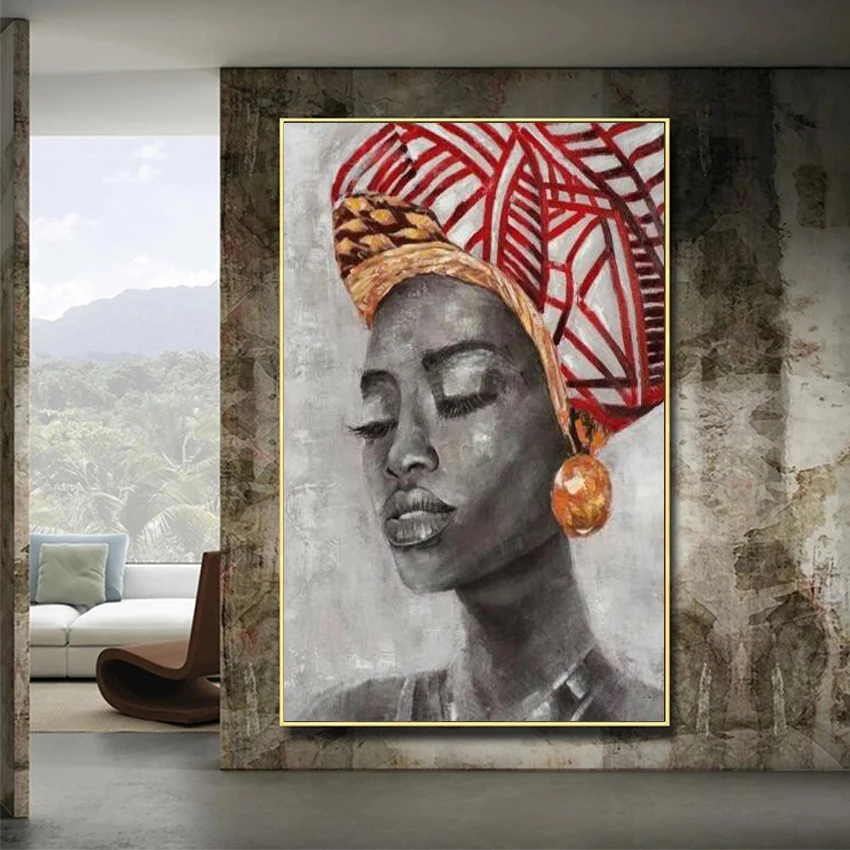 Художественная ручная работа абстрактная африканская картина маслом на холсте с