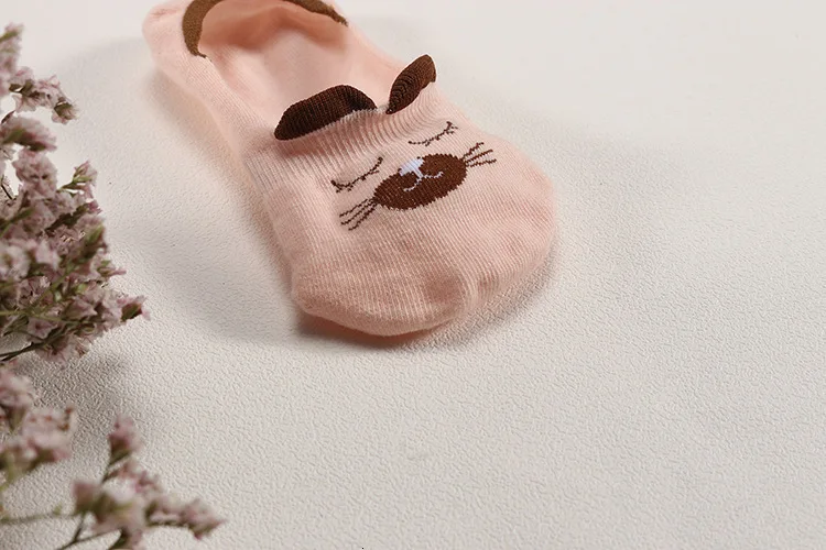 Невидимые короткие женские Летние Удобные Хлопковые женские лодочные носки с рисунками животных из мультфильмов женские низкие носки по щиколотку, 1 пара = 2 шт. xg32