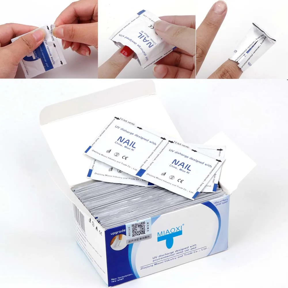 100/200 шт обезжиривающее средство для снятия гель лака салфетки без ворса