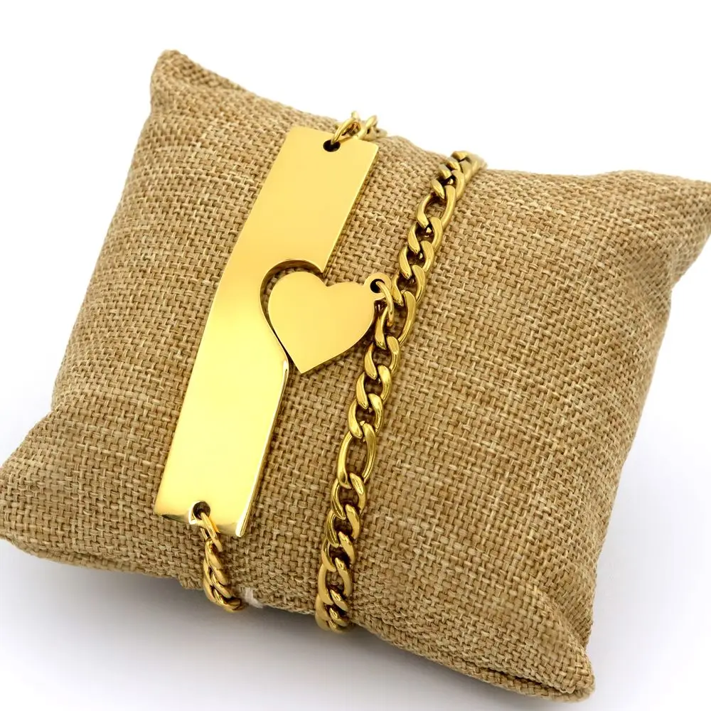 Браслет из нержавеющей стали для мужчин и женщин регулируемая Цепочка с