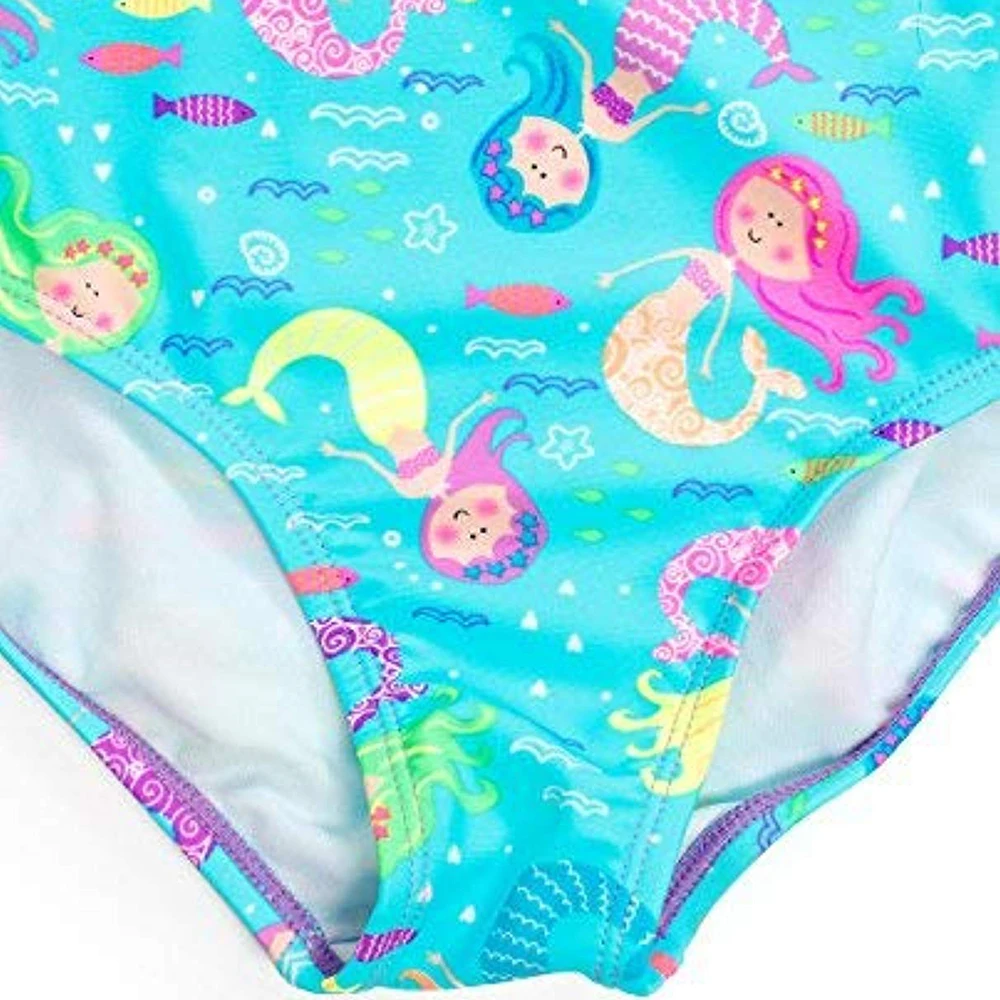 MAICO/цельный купальник русалки для девочек купальный костюм с оборками на плечах