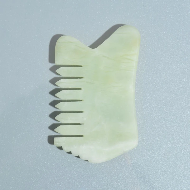 

Natural Jade Stone Gua Sha Scraper Comb Shaped Massage Board Spa Acupuncture Therapy Trigger Point Treatment Skin Slim Beauty