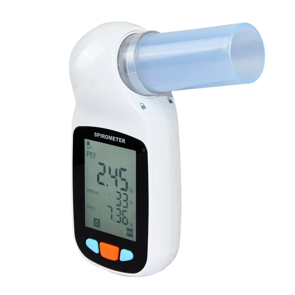 

Spirometer Handheld Lung Function Testing Equipment Vital Capacity Portable ABS Monitor Home Use Test Tool