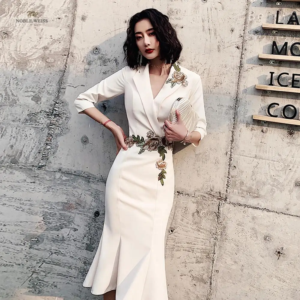 Женское атласное платье-русалка сексуальное платье с V-образным вырезом и