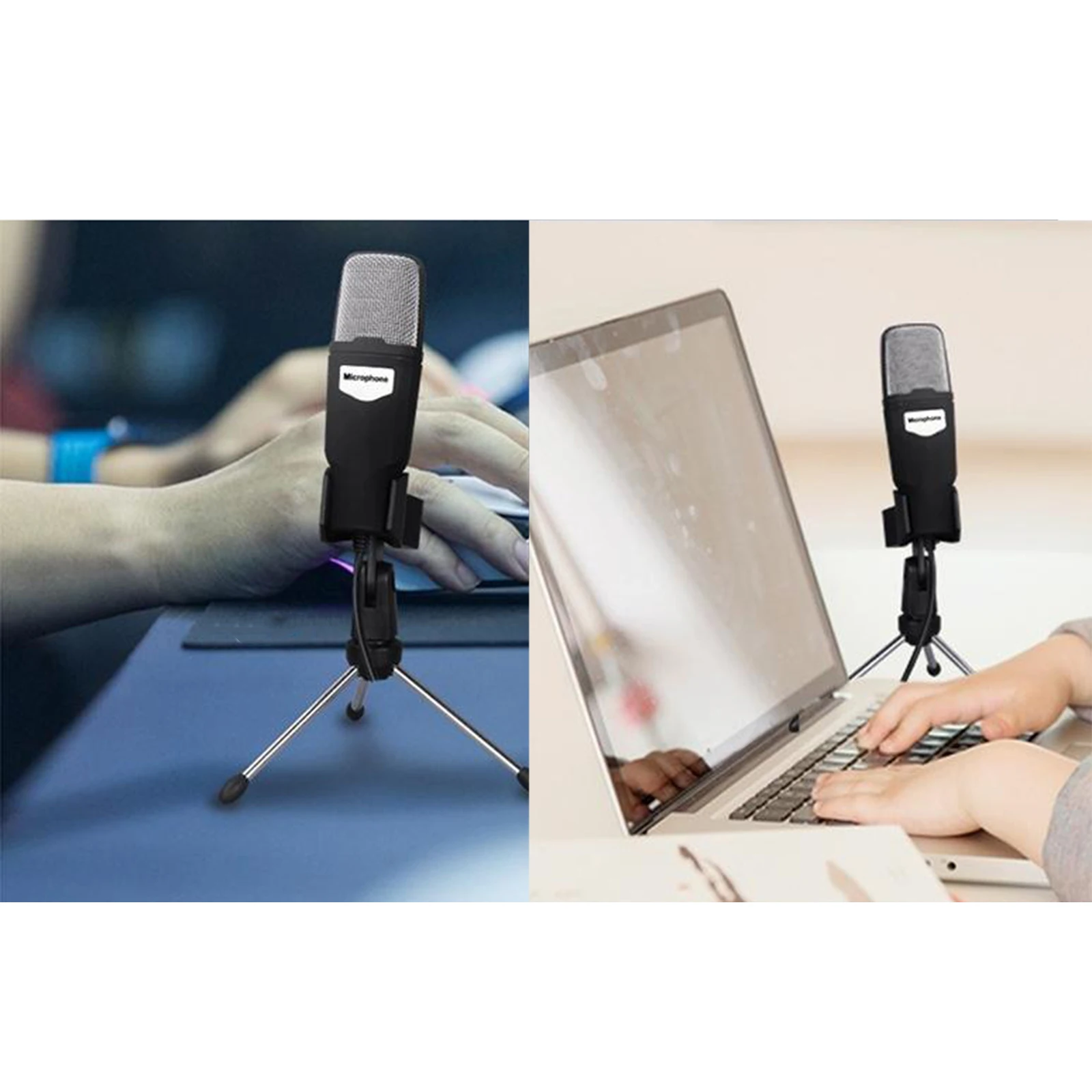 Профессиональный микрофон для студийной записи со штативом и подставкой