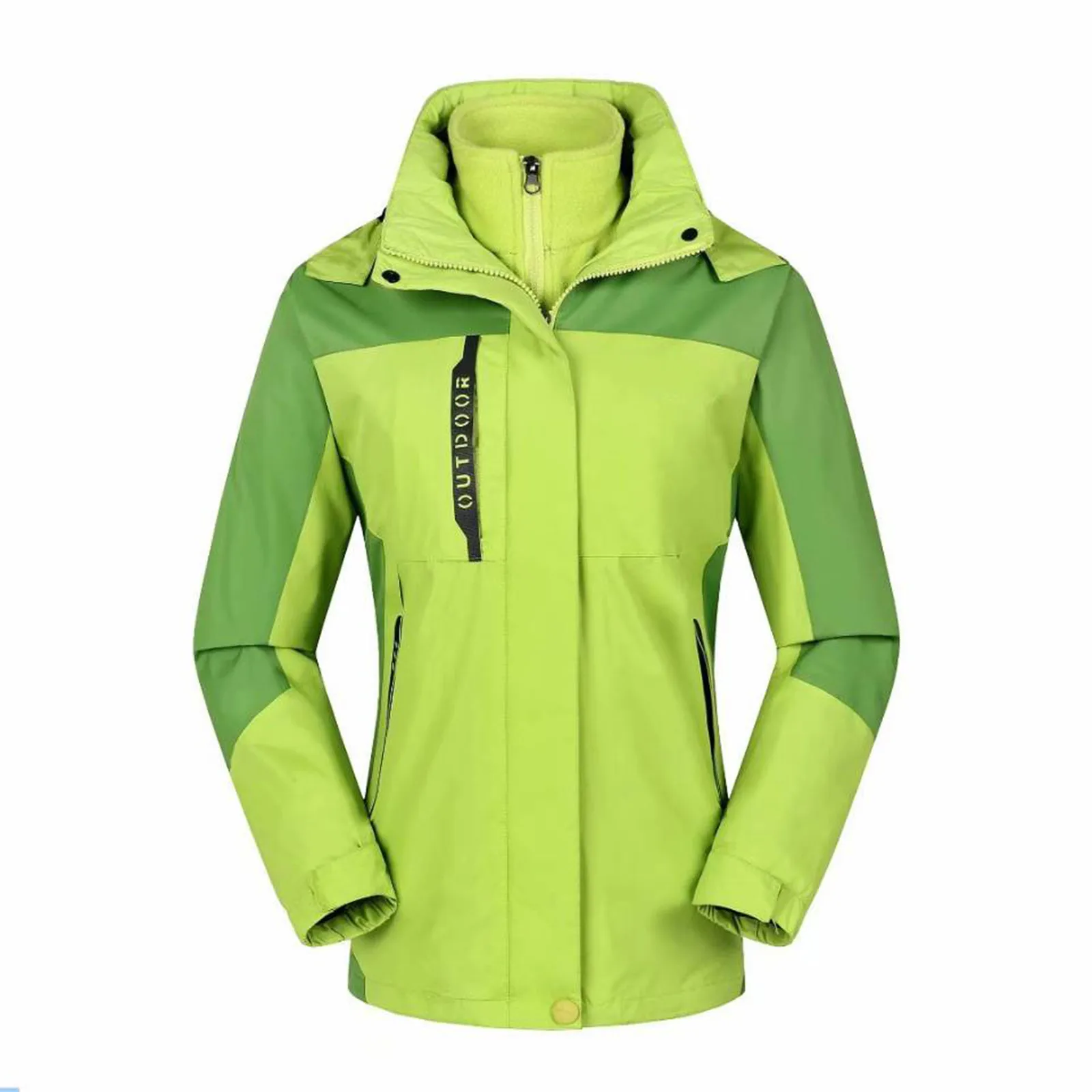 

Женская ветрозащитная куртка со съемным бархатным утеплителем