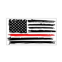 New Figefighter American Flag USA High-quality Car-Stickers Decals Cover scratches Rear Windshield Trunk Bumper KK168cm