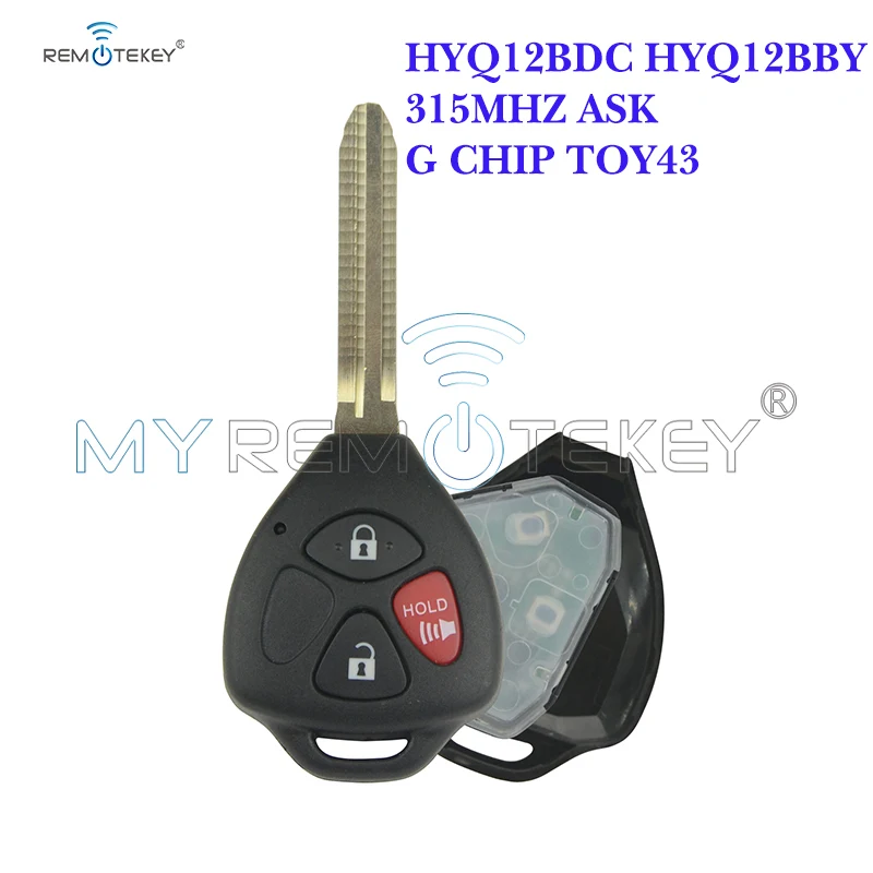 Автомобильный пульт дистанционного управления remtekey RAV4 Corolla Camry с 3 кнопками TOY43 4D67