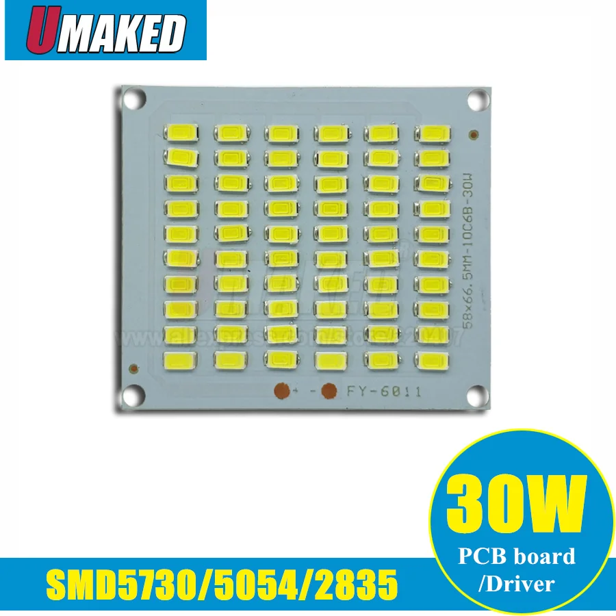 Светодиодный прожектор 30 Вт печатная плата SMD5054/2835/5730 светодиодная алюминиевая