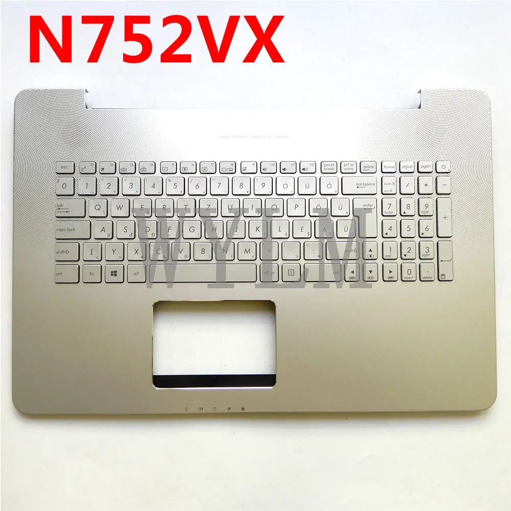 

New N752VX notebook keyboard For ASUS VivoBook Pro N752VX N752V N752 without touchpad Dual language with backlight keyboard